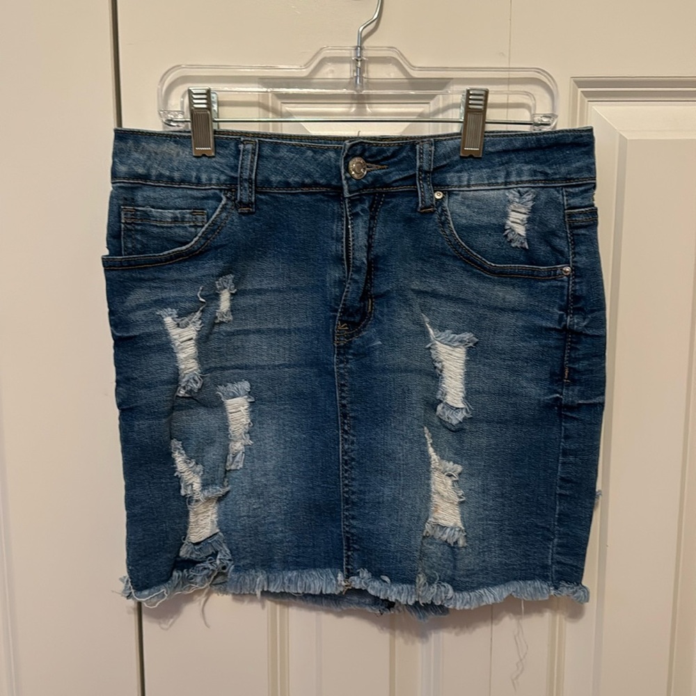 NWOT Jean mini skirt